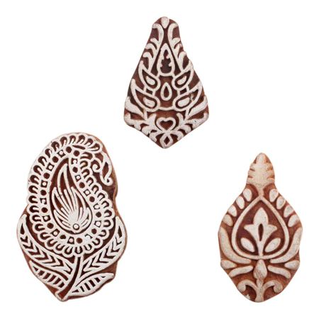 Set of 3 Piece New Mix Wooden Printing Blocks